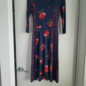Navy Floral Boden Midi Dress